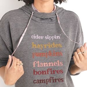 Maurices Fall List Graphic Homeward Fleece Hoody Sweatshirt